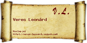Veres Leonárd névjegykártya